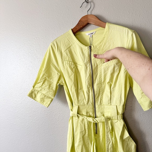 Steve Madden Flying Private Jumpsuit Lime Belted Zip Front size medium NEW - Picture 5 of 16